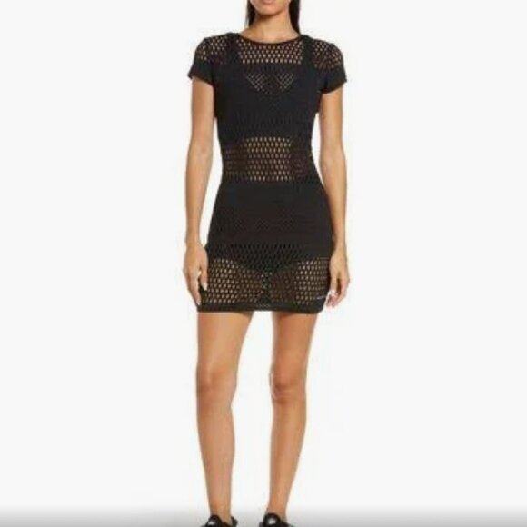 alo mesh haute summer dress Alo Yoga Mesh Haute Summer Dress - Black